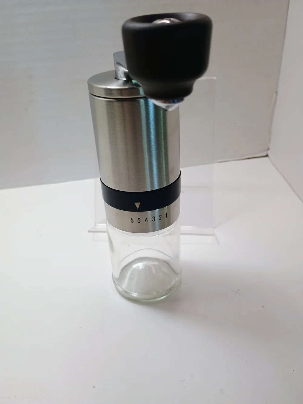 Manual Portable Coffee Grinder - Stainless Steel Gray